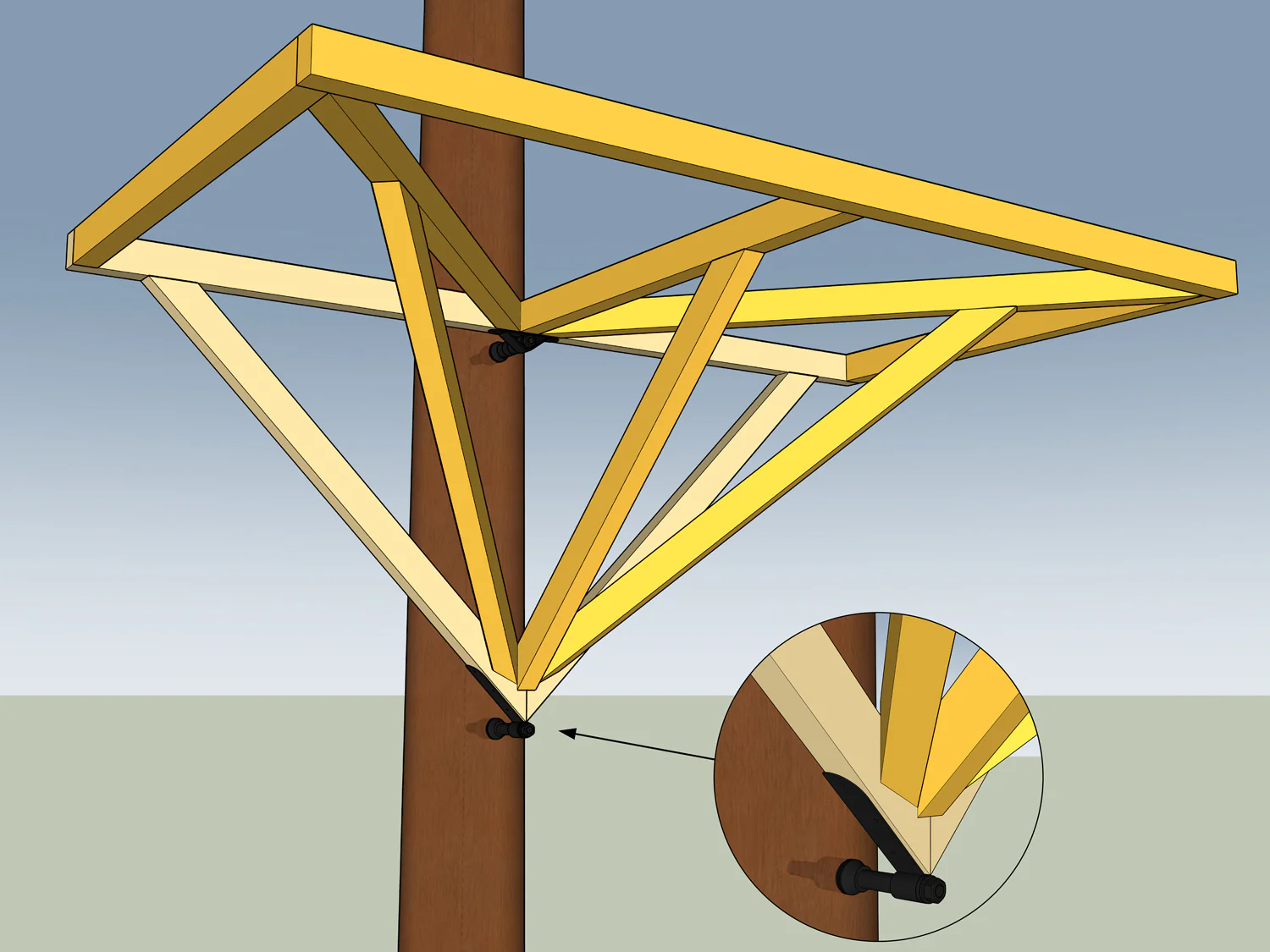 XL Dreieck-Befestigungs-Set, D90 - Image 4