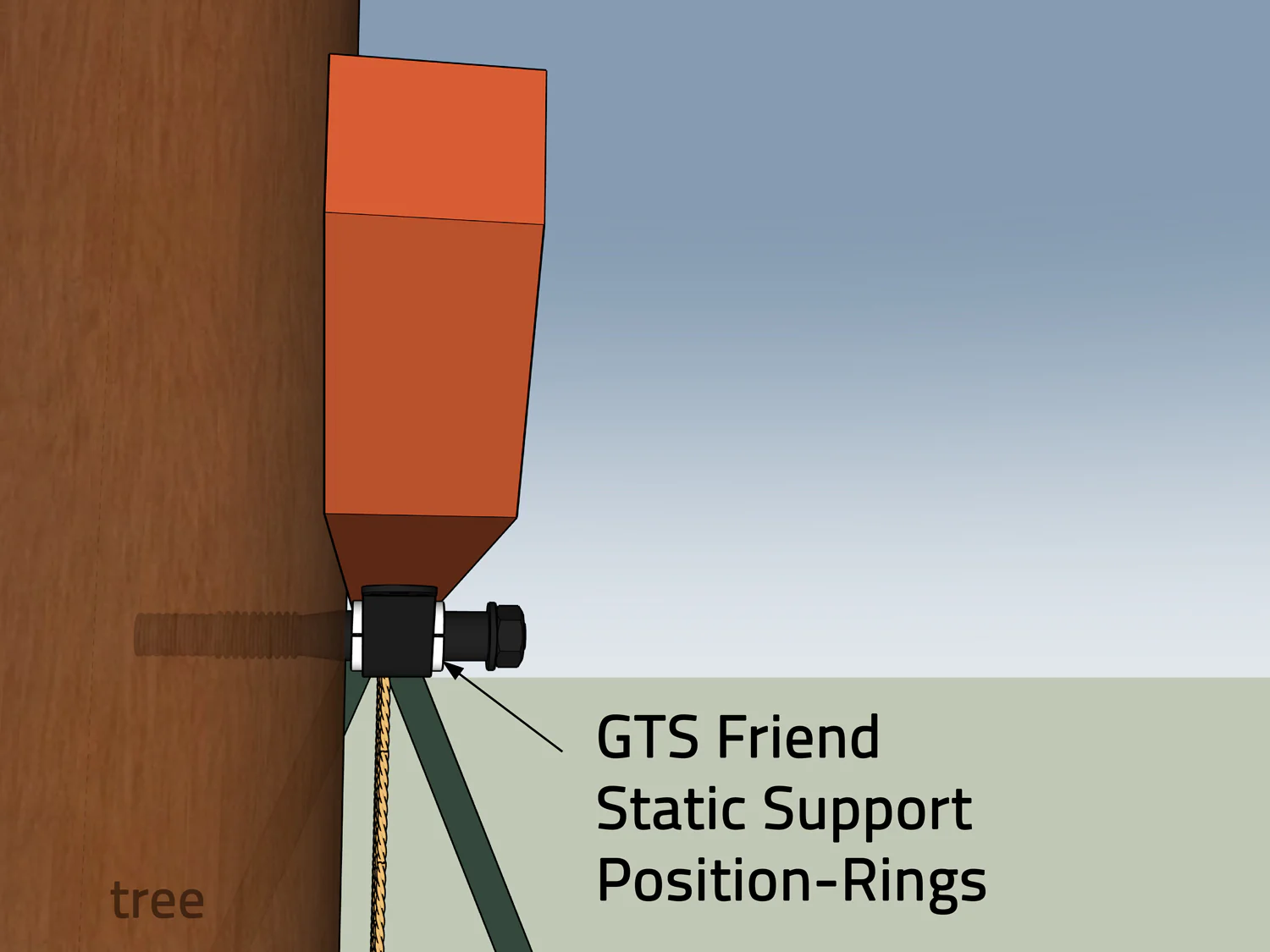 Schaukelbalken-Halterung für 1 Baum, mit GTS-Baumschraube - Image 4